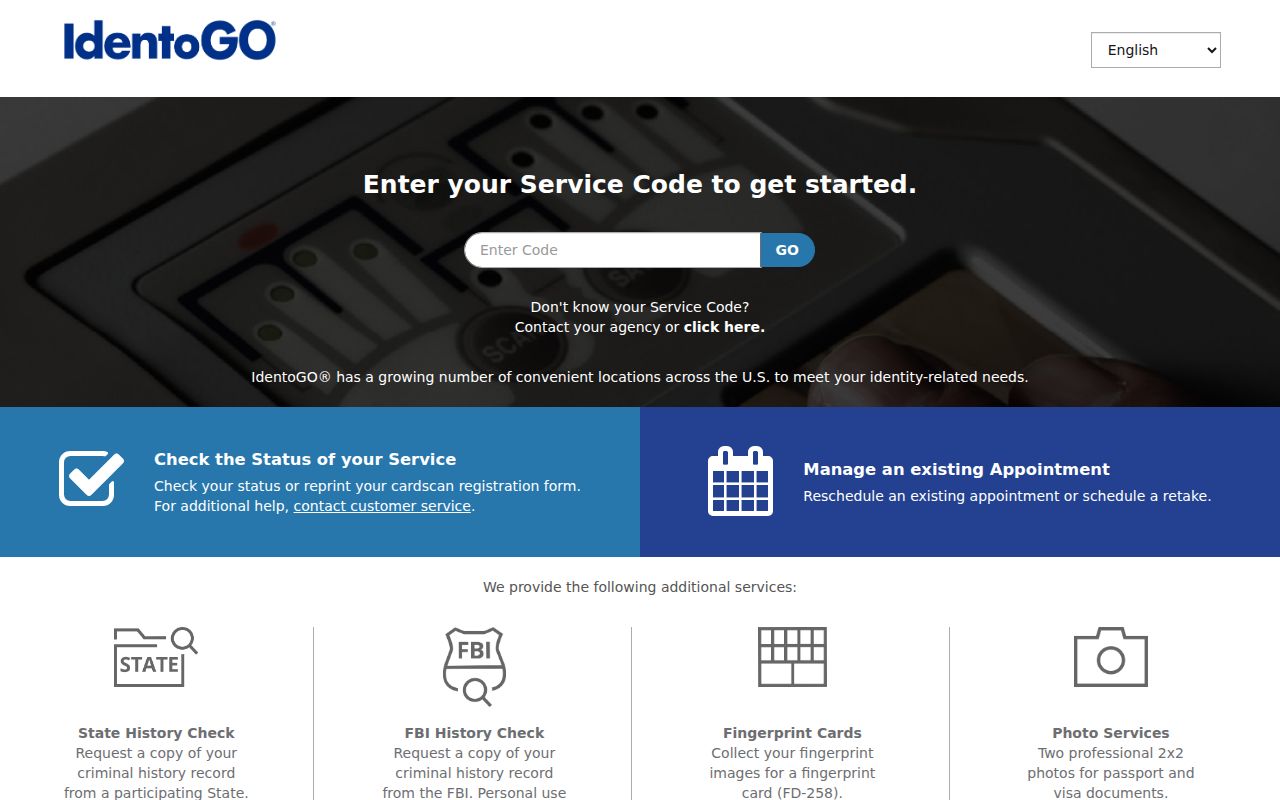 Queens County criminal record fingerprint enrollment through IdentoGO